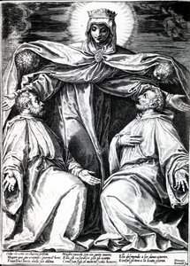 Madonna Protecting Two Members of a Confraternity by Agostino Carracci